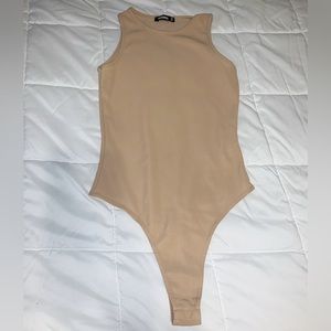 High Neck Nude Bodysuit